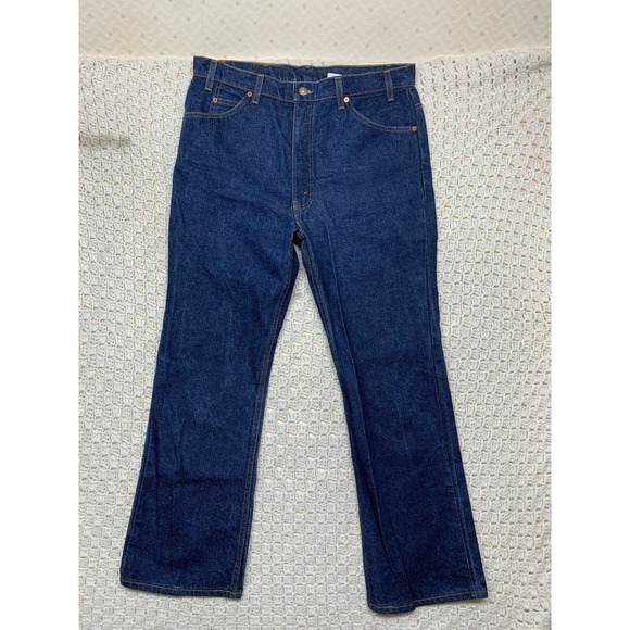 VTG Levis 517 Orange Tab Jeans Men's 40x30 Fits (37X30 Blue Bootcut 90s USA Made - Picture 1 of 10